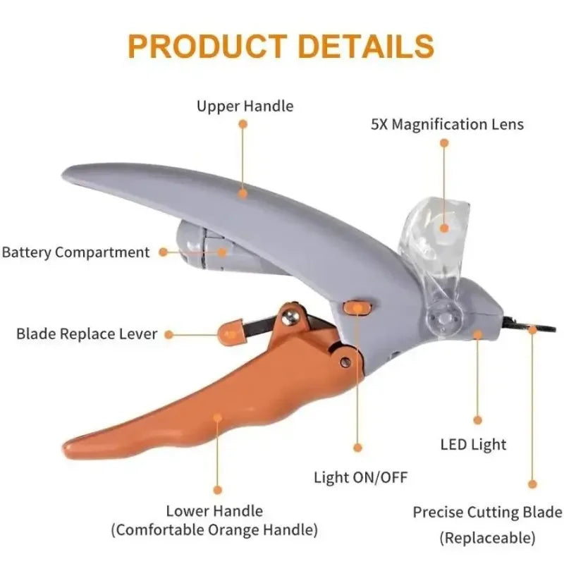 LumaPaw LED Dog Nail Clippers – Precision Trimmer for All Pets