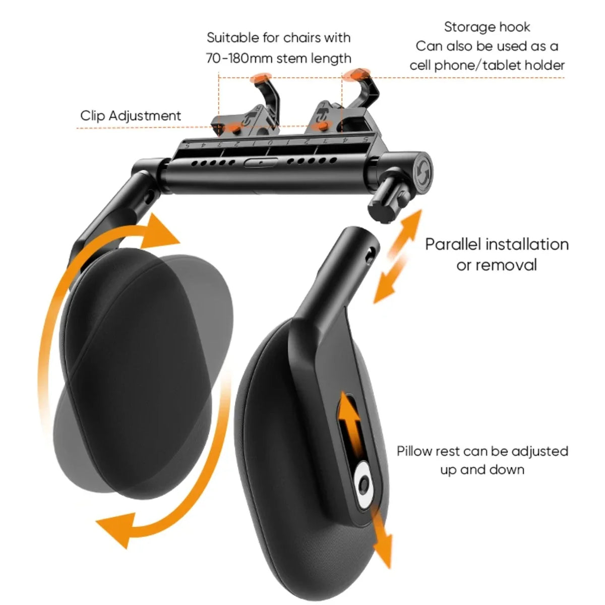 ErgoComfort Adjustable Car Neck Cushion – Travel-Friendly Support