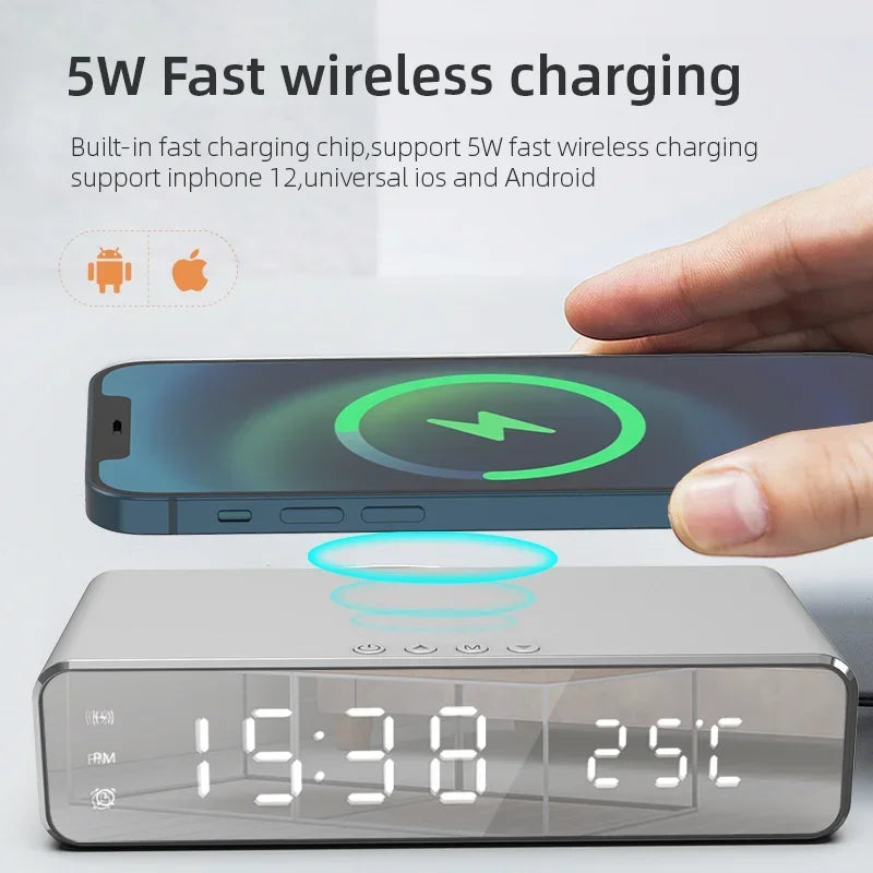 VersaCharge Wireless Dock with Alarm Clock & Temperature Display