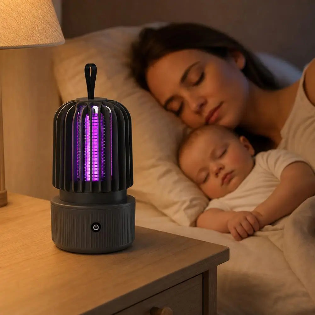 InsectGuard USB Bug Zapper – 360° Light Trap for Home Use