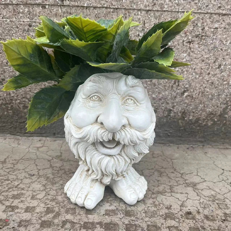 Humorous Face Shaped Planter - Laughing Plant Pot