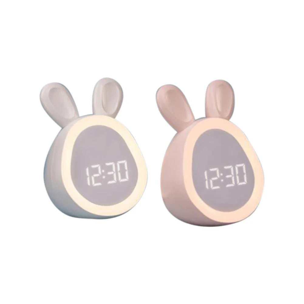 Children's LED Night Light Alarm Clock in Rabbit Shape