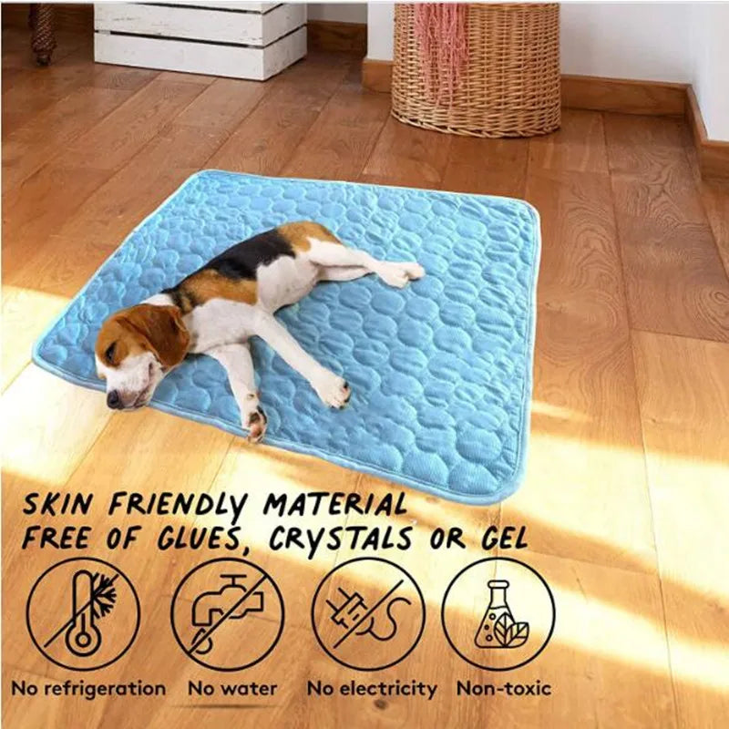 ChillNest Pet Resting Mat – Soft Cotton Cooling Pad for Pets