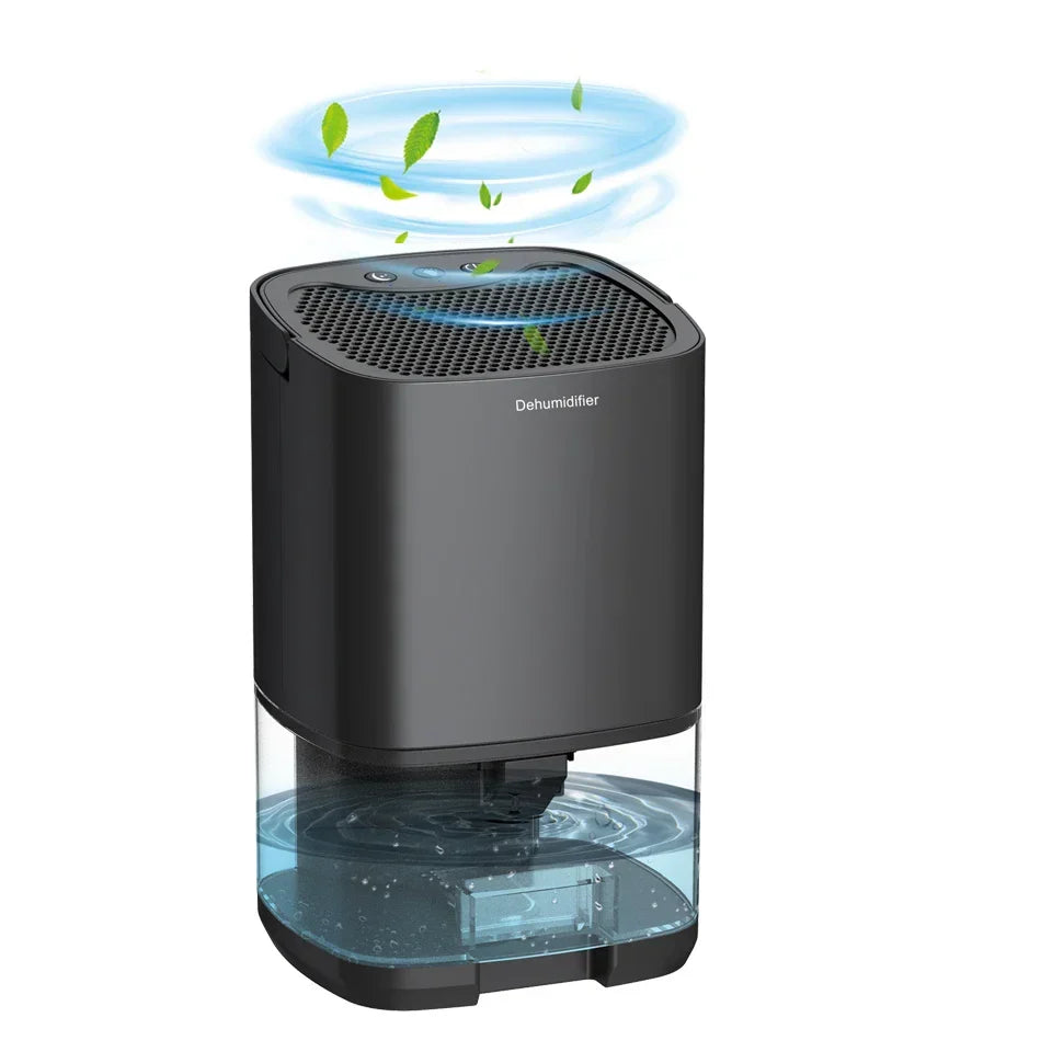 Portable 1000ml 2-in-1 Dehumidifier with Air Filter and Night Light