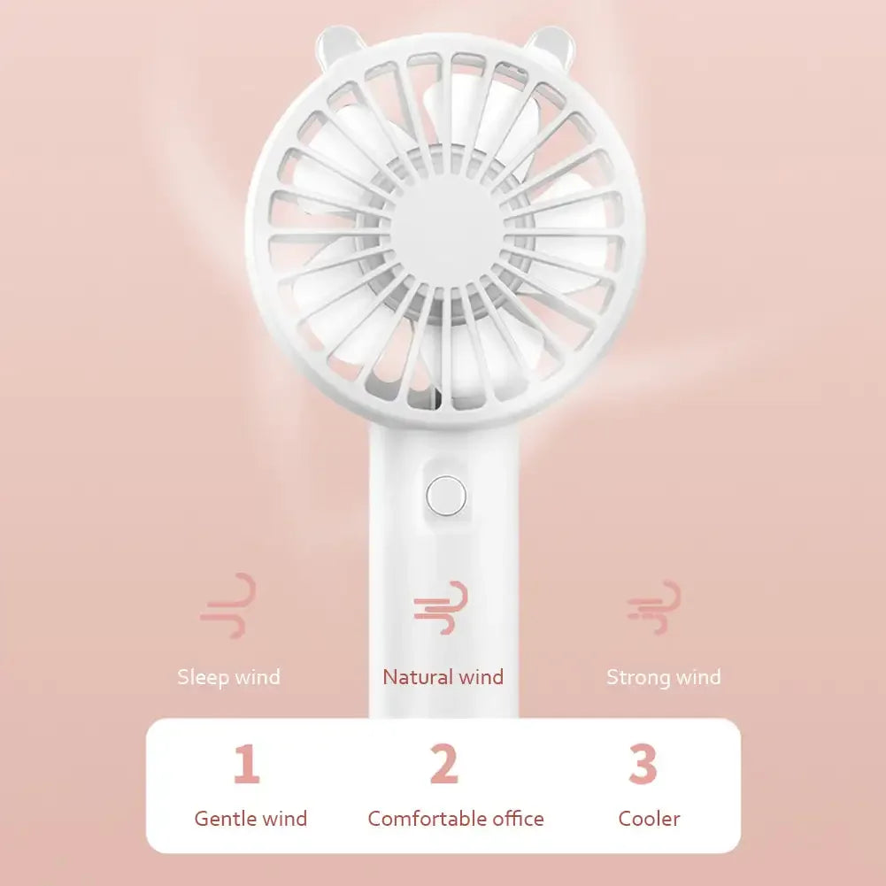 Mini Handheld Fan – USB Rechargeable Portable Device (Buy 1 Get 1 Free)