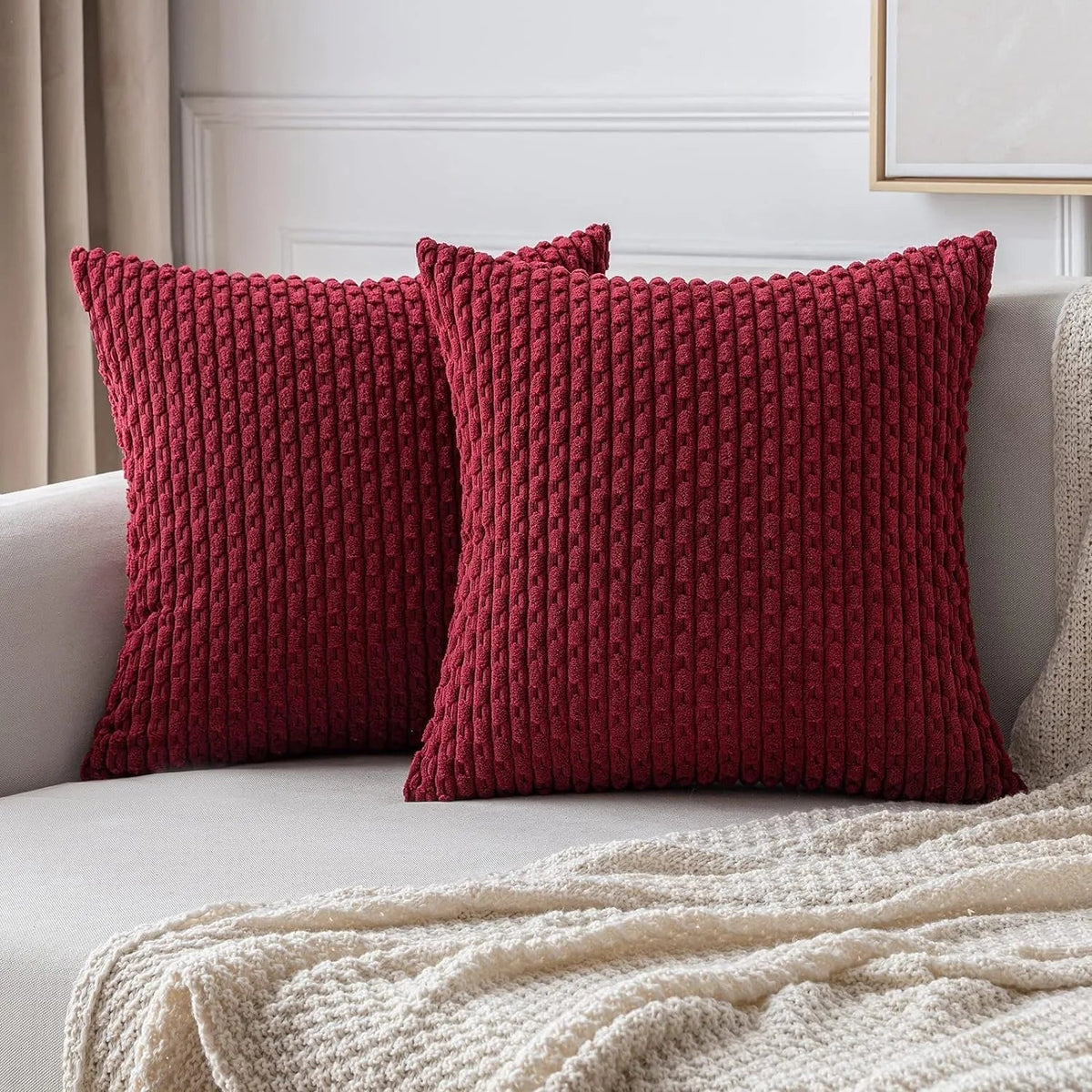 Bohemian Style Corduroy Pillow Covers