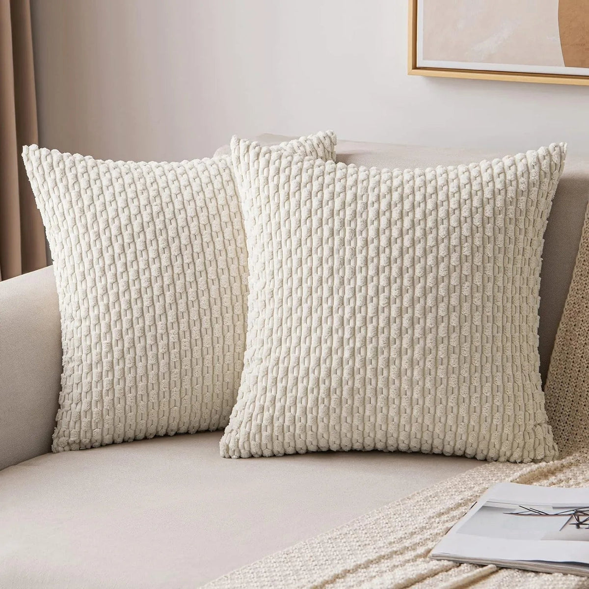Bohemian Style Corduroy Pillow Covers