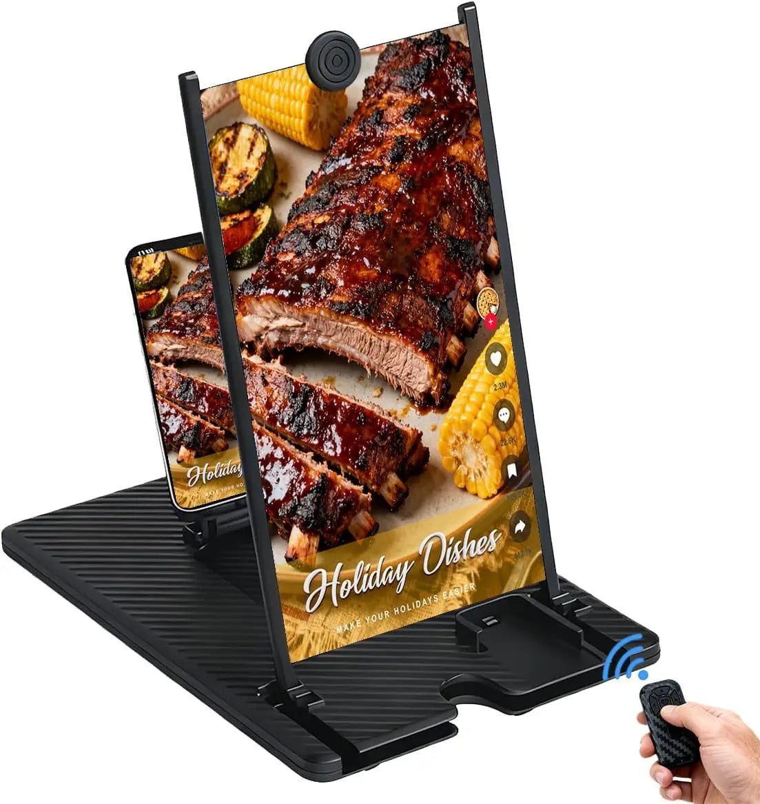 SmartView 3D Mobile Screen Amplifier – 12"/14" Foldable Stand with Bluetooth Control