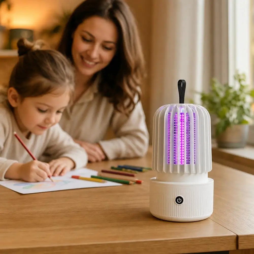 InsectGuard USB Bug Zapper – 360° Light Trap for Home Use