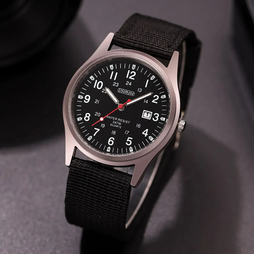 DuraTime Men's Luminous Tactical Watch – Reliable Quartz Precision