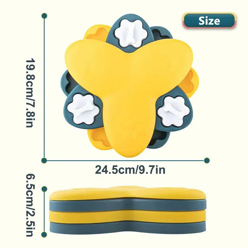 BrainyBites Interactive Puzzle Feeder for Dogs | Engaging Treat Dispensing Toy