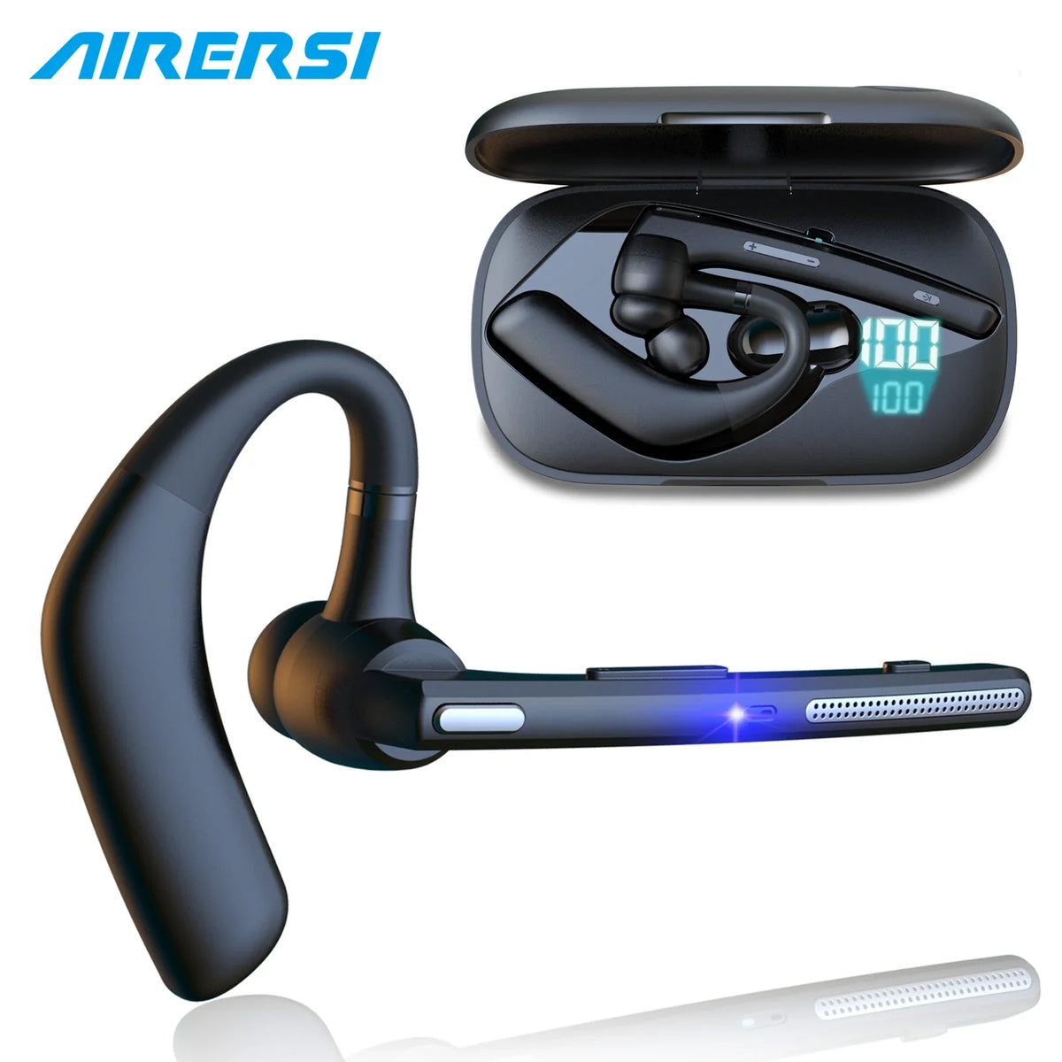SmartConnect Bluetooth Earpiece with Dual Microphones – Noise Reduction for Effortless Calls