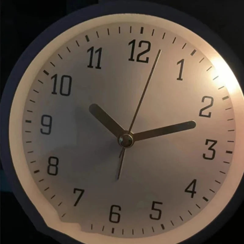 Elegant Silent Sweep Desk Clock with Metal and Glass Finish