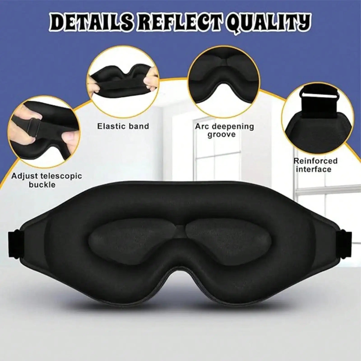 Serenity Shade Cooling Eye Mask – Adjustable Comfort for Rest