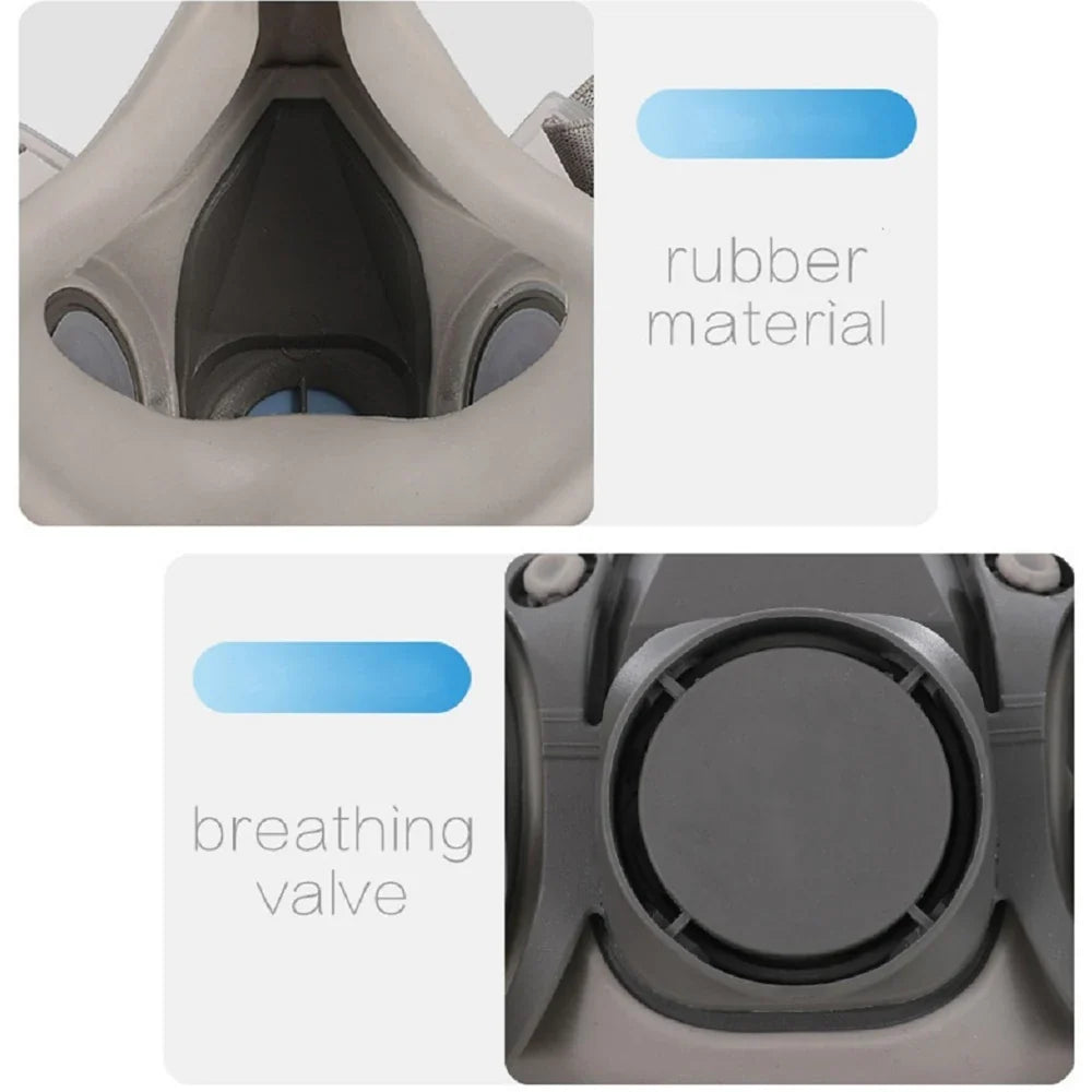 ClearGuard Half-Face Respiratory Mask with Particle Filters & Safety Eyewear