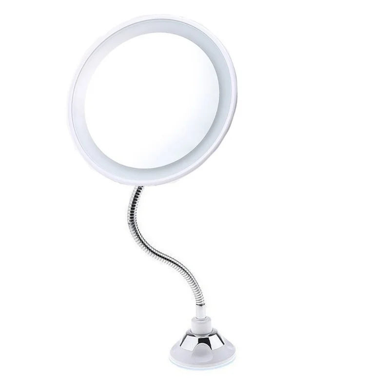 LuxeView 10X Illuminated Makeup Mirror with Adjustable Arm