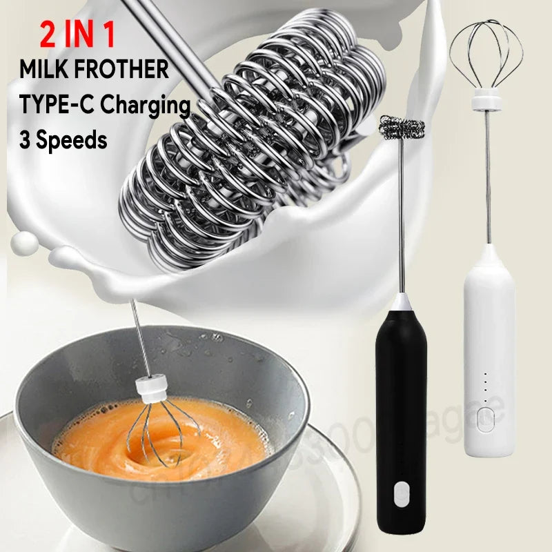 BrewMaster Electric Milk Whisker | USB Rechargeable Frother for Beverages