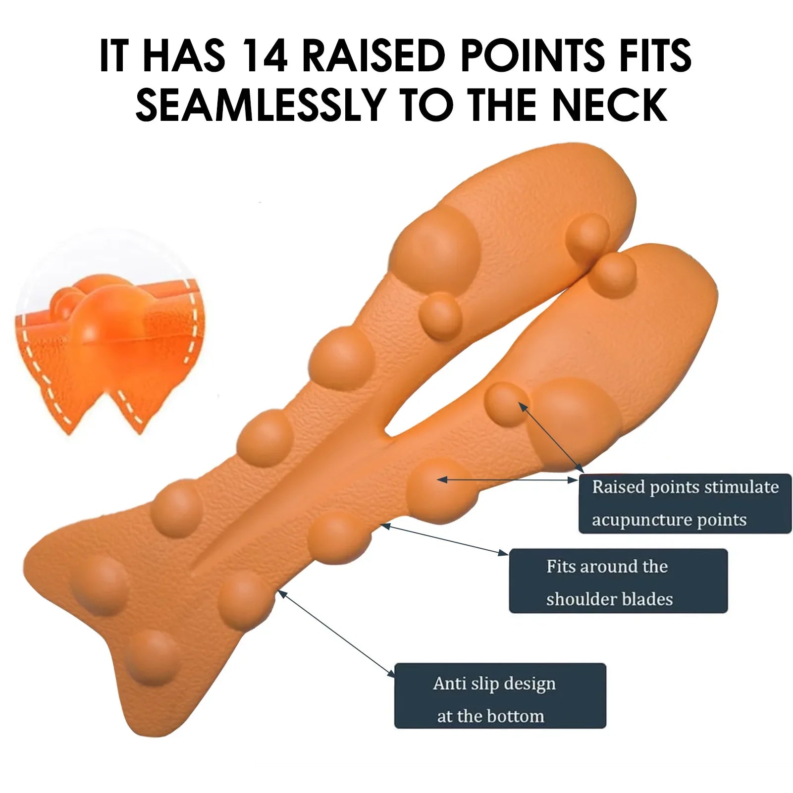 NeckEase Adjustable Cervical Support Brace with Stretch & Massage
