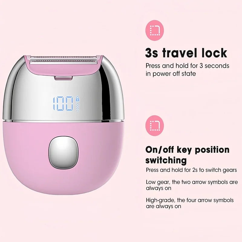 GlimmerGroom Women's Electric Trimmer – Versatile & Waterproof Hair Removal