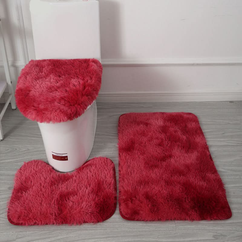 Chic Comfort – Coordinated Toilet Cover and Bath Mat Set