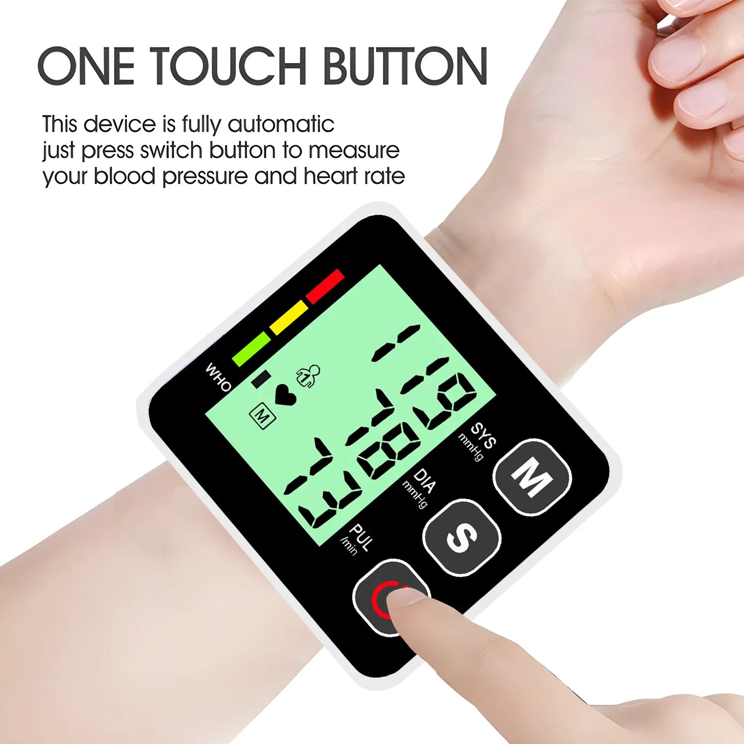 SmartPulse Automatic Blood Pressure Monitor with LCD Display