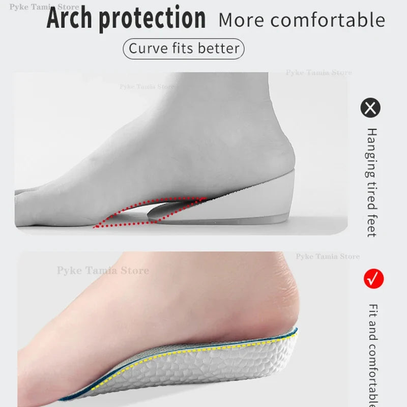 Elevate Comfort Insoles – Adjustable 1–3cm Height Boost with Arch Support