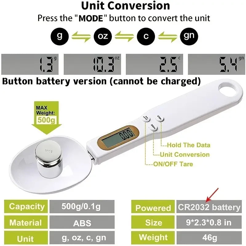 Accurate Mini Spoon Scale for Effortless Cooking and Baking
