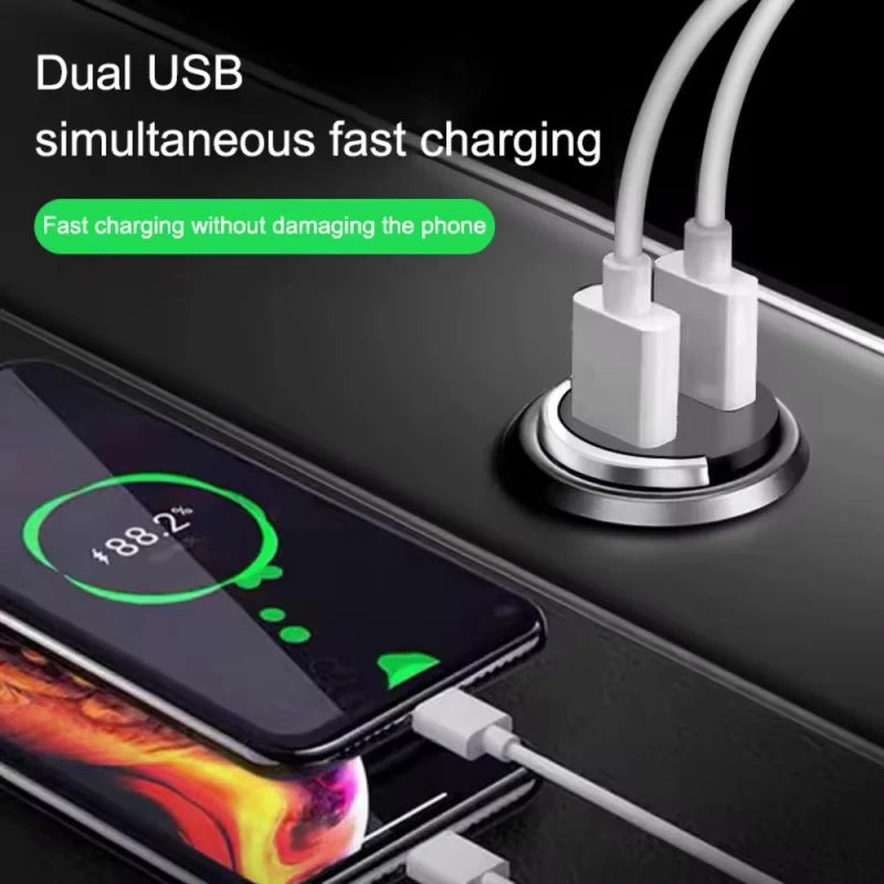 PowerDrive 200W Compact USB-C Car Charger for Fast Charging