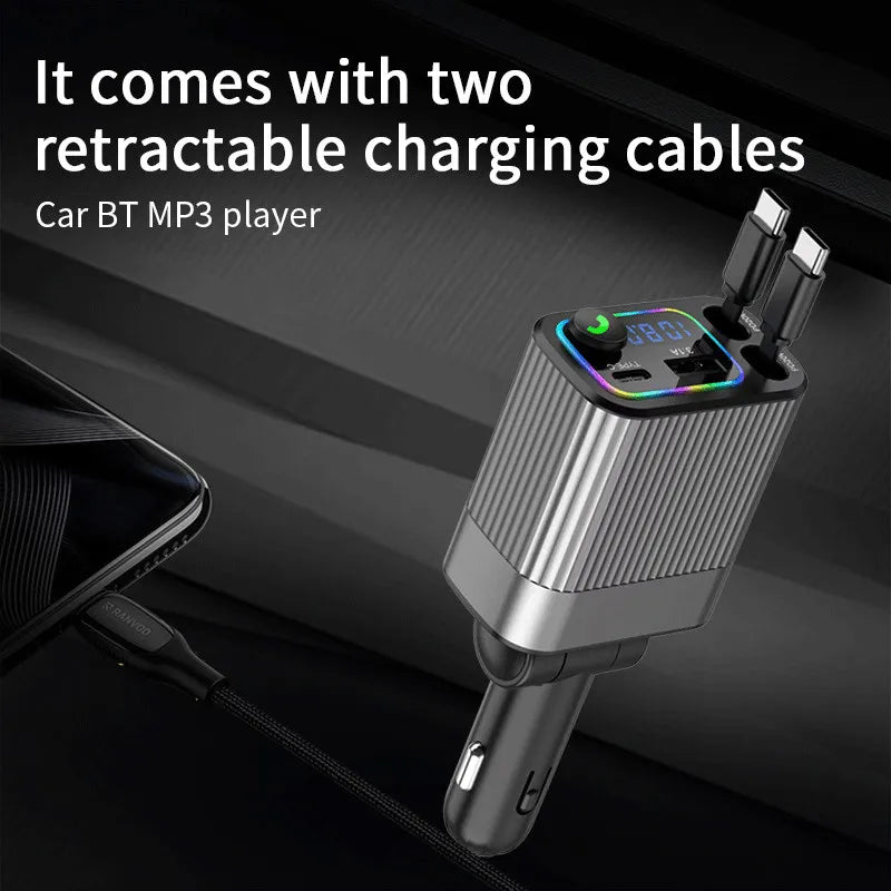 SmartDrive 4-in-1 Bluetooth FM Adapter & Fast USB-C Charger