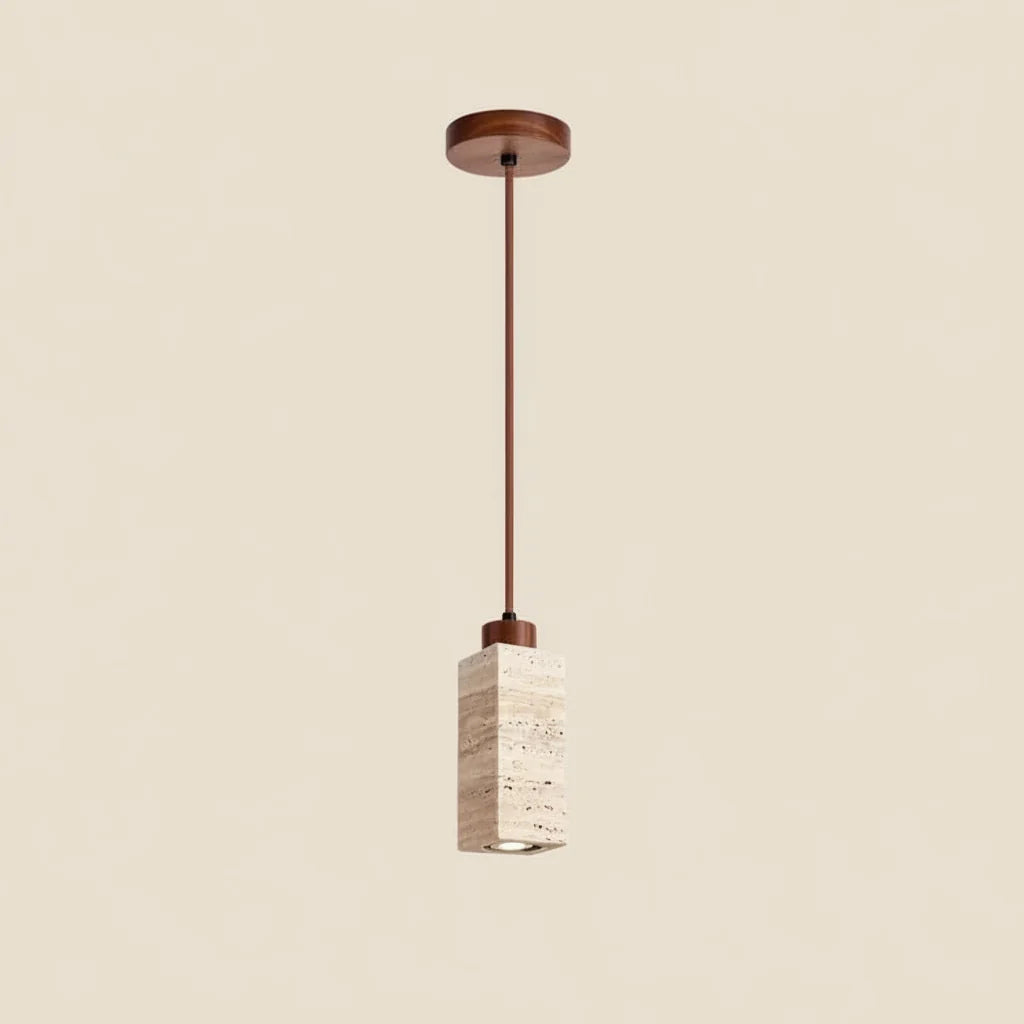 Natural Harmony – Rustic Yellow Stone Hanging Light
