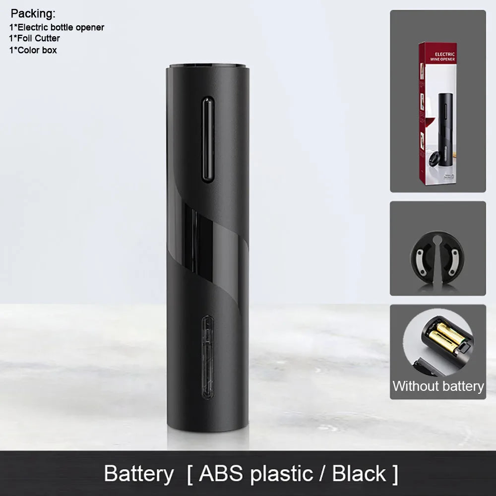Effortless Electric Wine Opener with Foil Cutter – Cordless Convenience