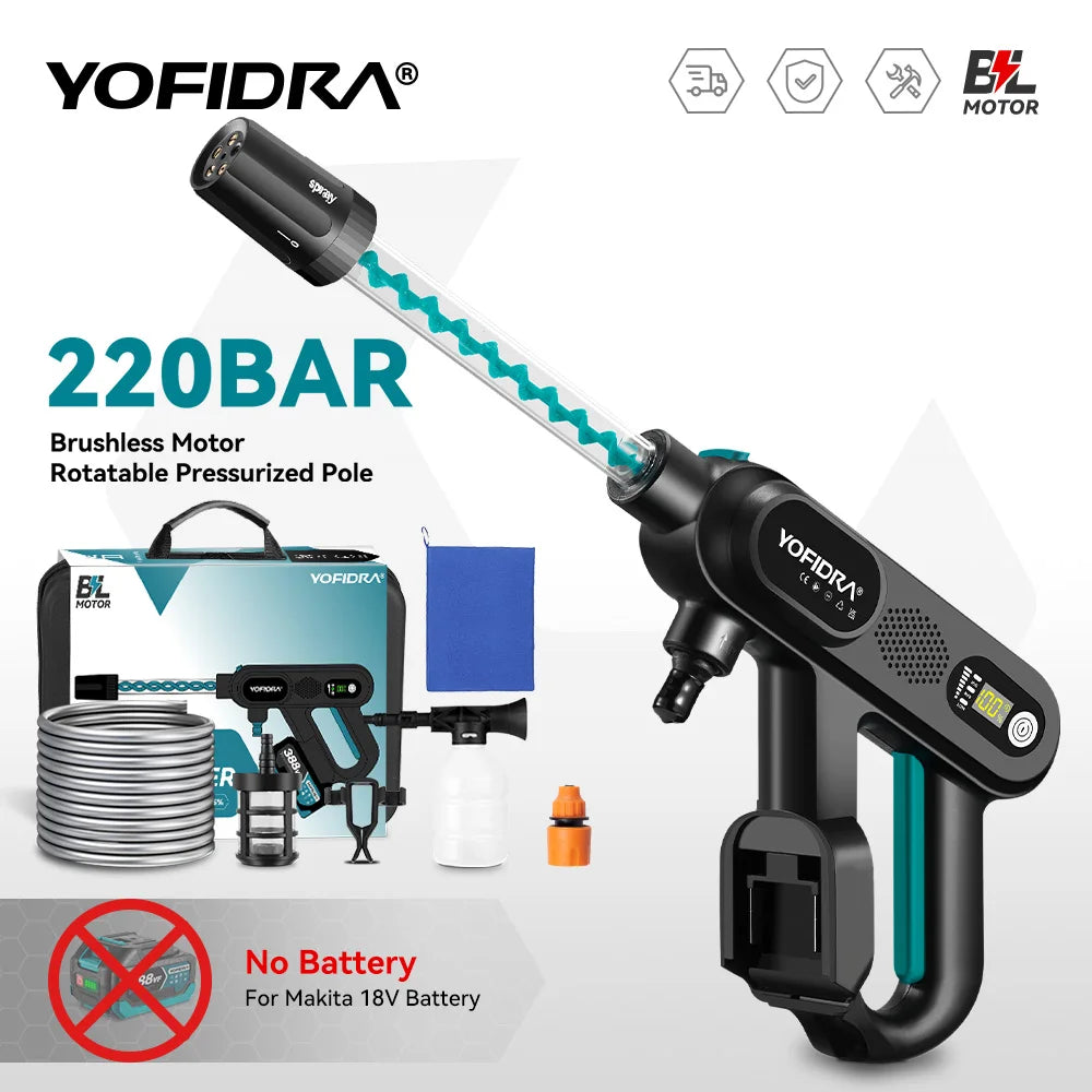AquaJet 5-in-1 Battery-Operated Portable Pressure Cleaner