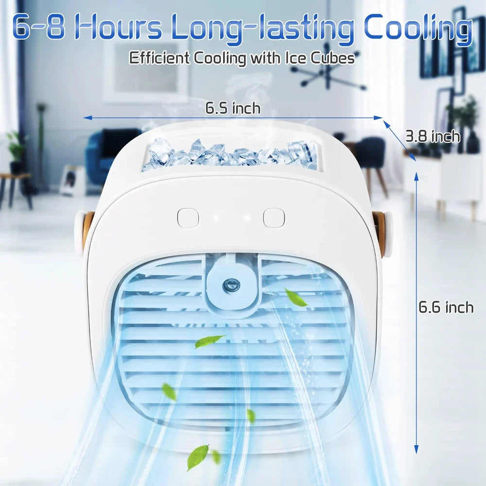 BreezeBuddy Rechargeable Mini Air Cooler – Portable Personal Fan for Travel & Home