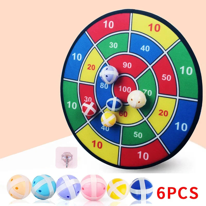 Family Fun Target Toss Game with Sticky Balls for Kids