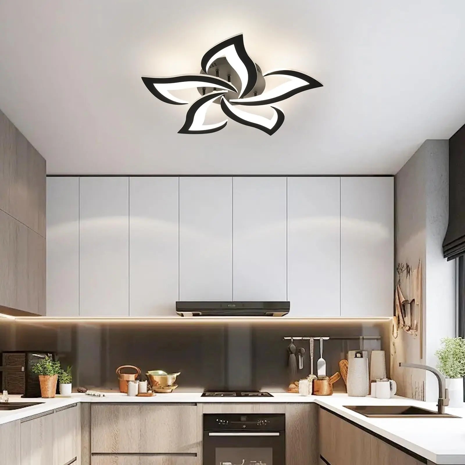 Remote-Controlled Acrylic Chandelier in Modern Design
