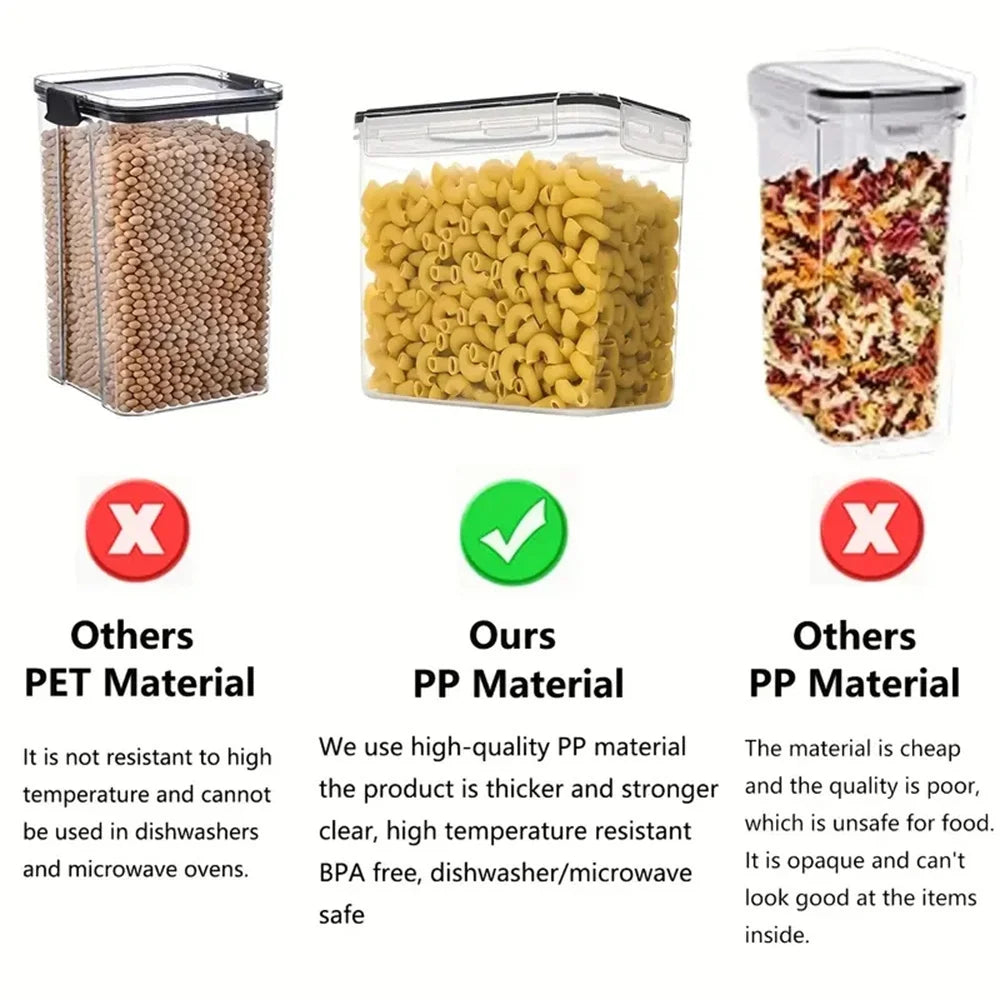 7-Piece BPA-Free Airtight Food Storage Container Set with Labels