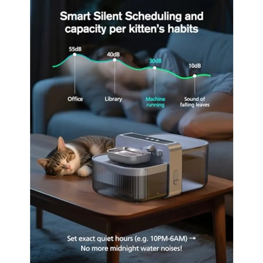 AquaPaws Wireless Cat Water Dispenser | 3.5L Rechargeable Fountain