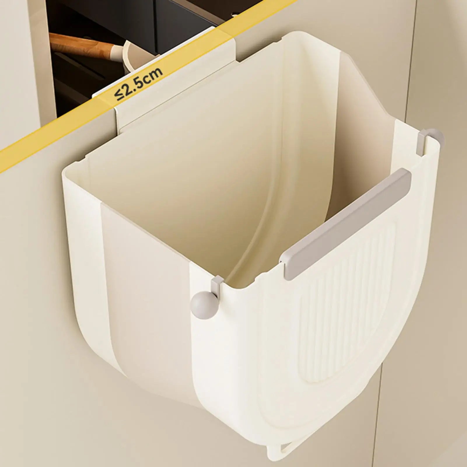 Space-Saving Wall-Mounted Trash Bin with Lid for Small Areas