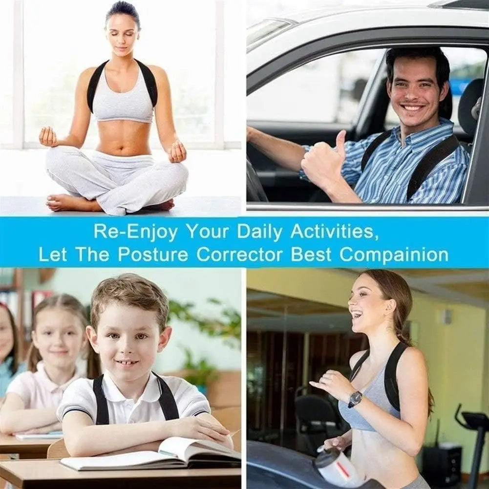 FlexiPosture Adjustable Support Brace – Comfortable Back Alignment for All