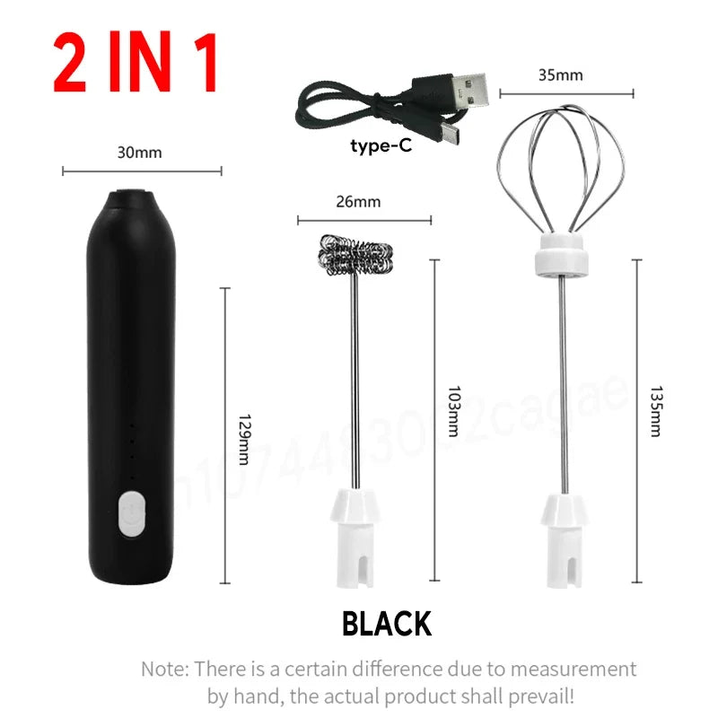 BrewMaster Electric Milk Whisker | USB Rechargeable Frother for Beverages