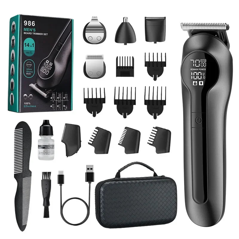 Ultimate Grooming Toolkit: 14-in-1 Cordless Trimmer Set