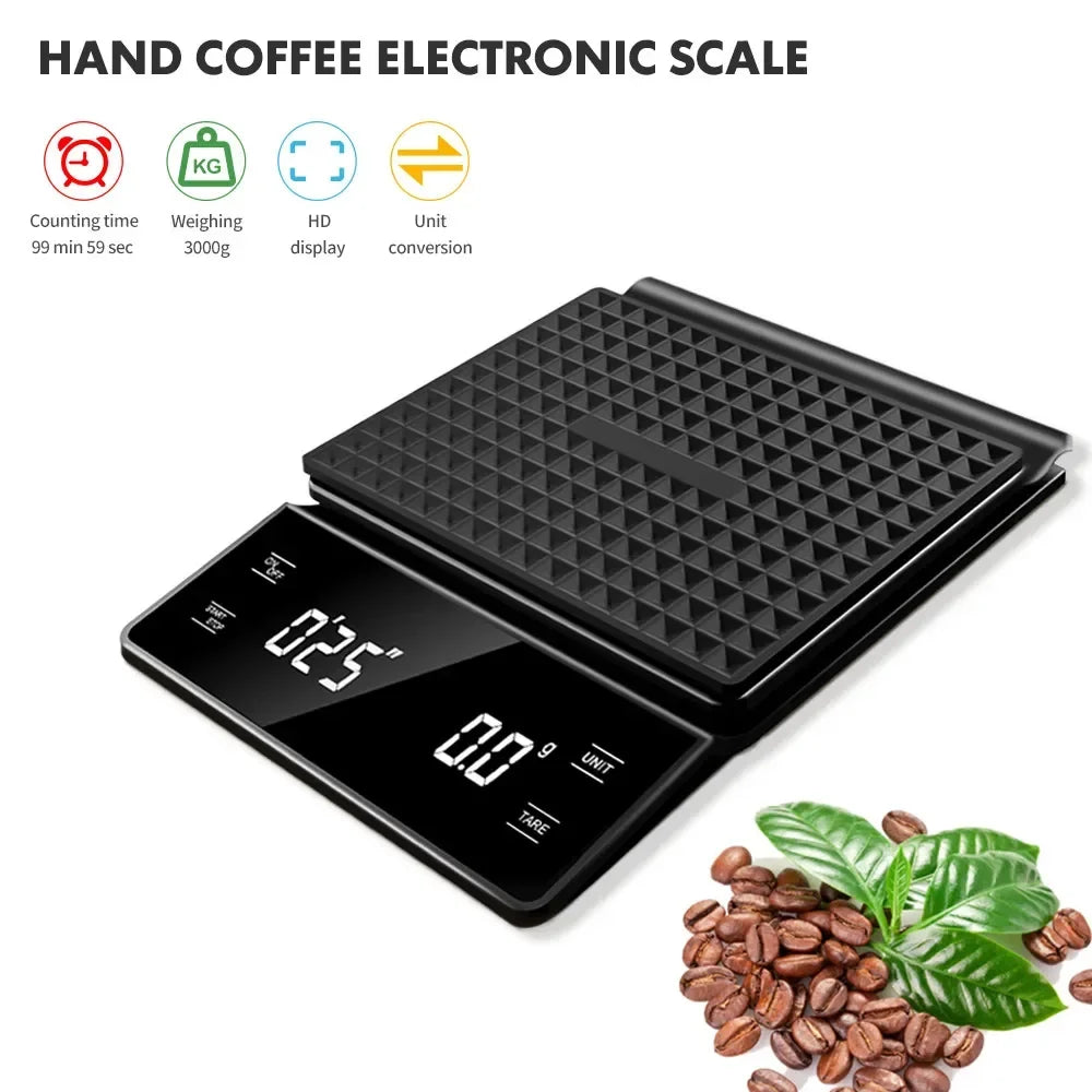 Precision Digital Coffee Scale with Timer & LCD Display