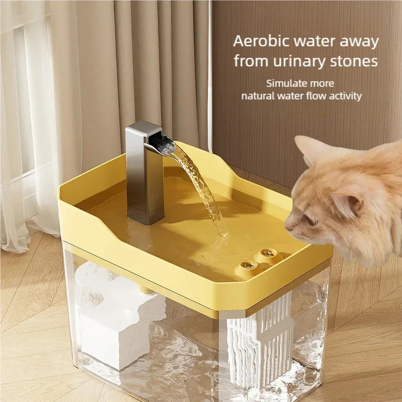 PawPure Rechargeable Cat Water Fountain | USB-Powered Design