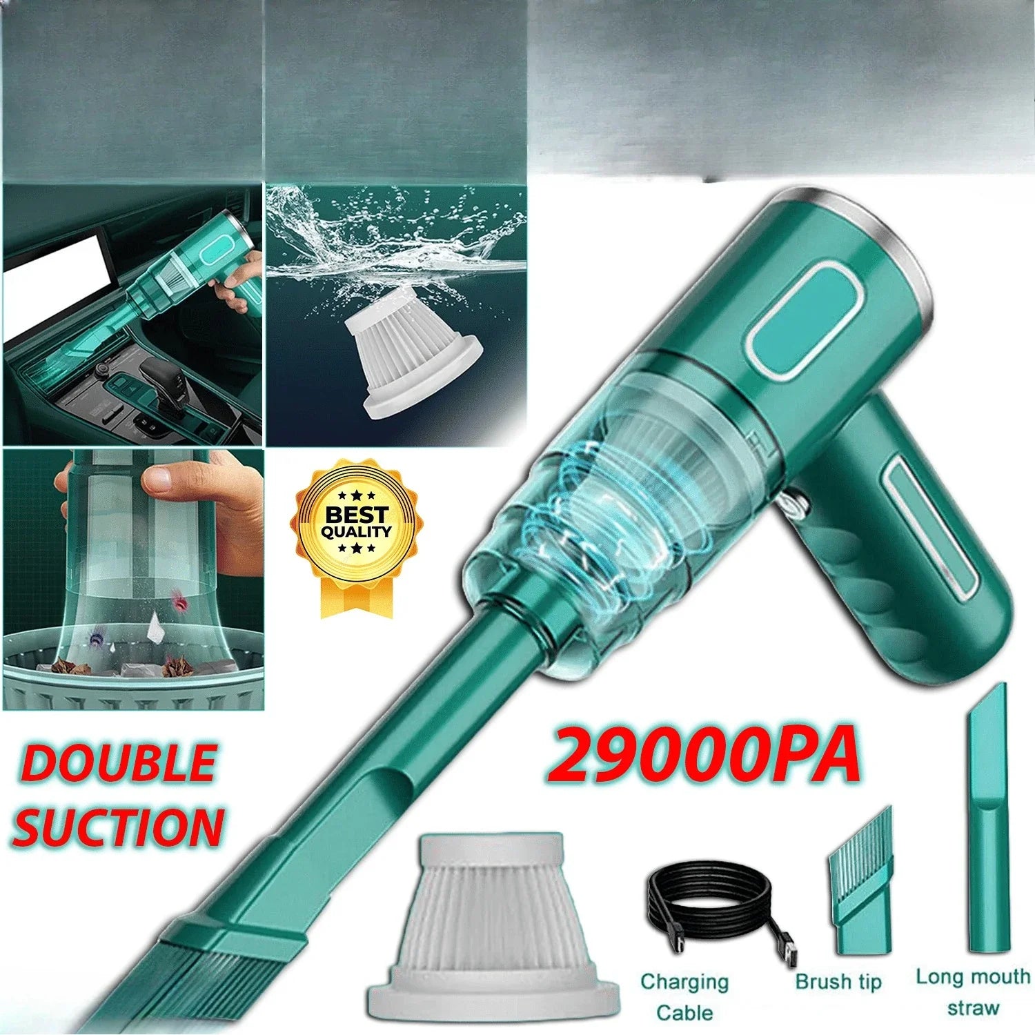 UltraClean 29000Pa Cordless Handheld Vacuum – Lightweight & Powerful