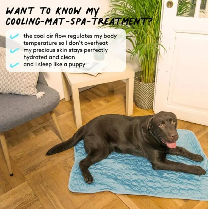 ChillNest Pet Resting Mat – Soft Cotton Cooling Pad for Pets