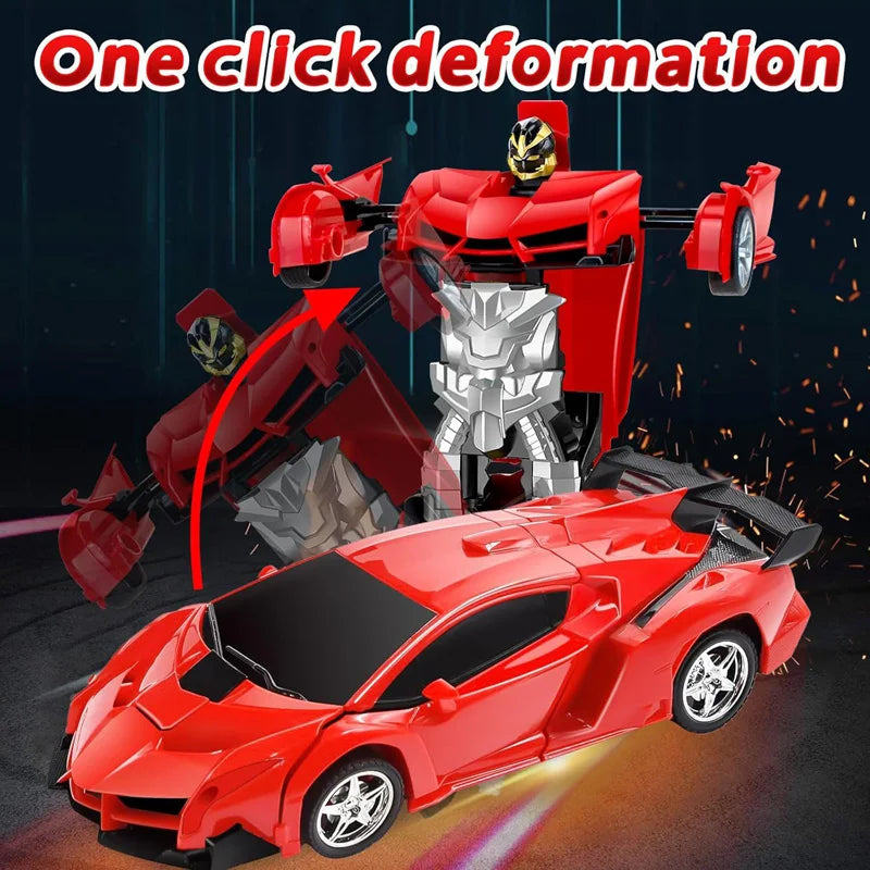 Dual-Function Remote-Controlled Sports Car – Electric Transforming Toy