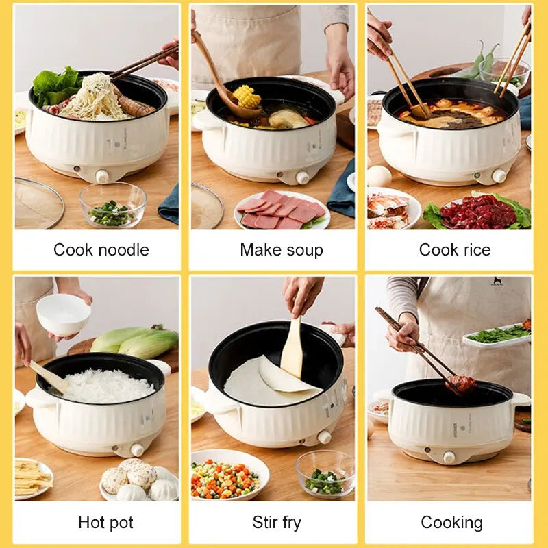 SwiftCook Compact Electric Steamer & Hot Pot for Quick Meals
