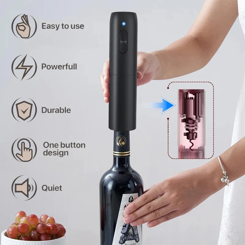Effortless Wine Opening with the VinoEase Electric Corkscrew
