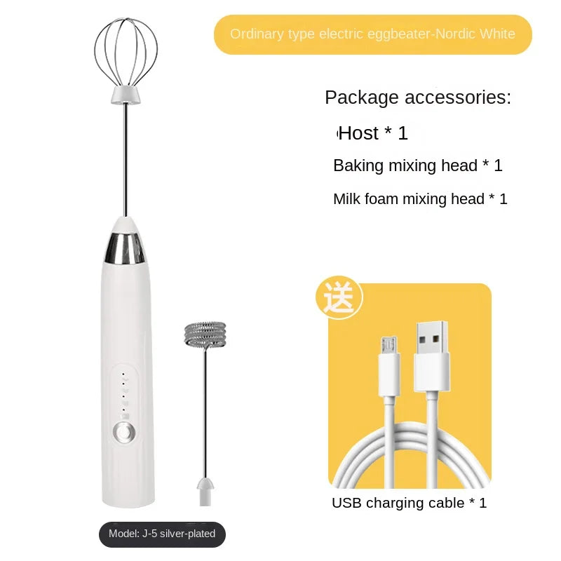 BrewMaster Electric Milk Frother & Whisk | USB Rechargeable Handheld Foam Maker for Lattes, Cappuccinos, and More