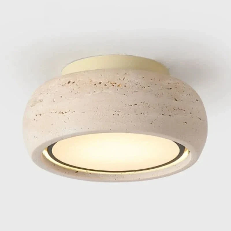 Serene Stone Ceiling Fixture for Tranquil Spaces